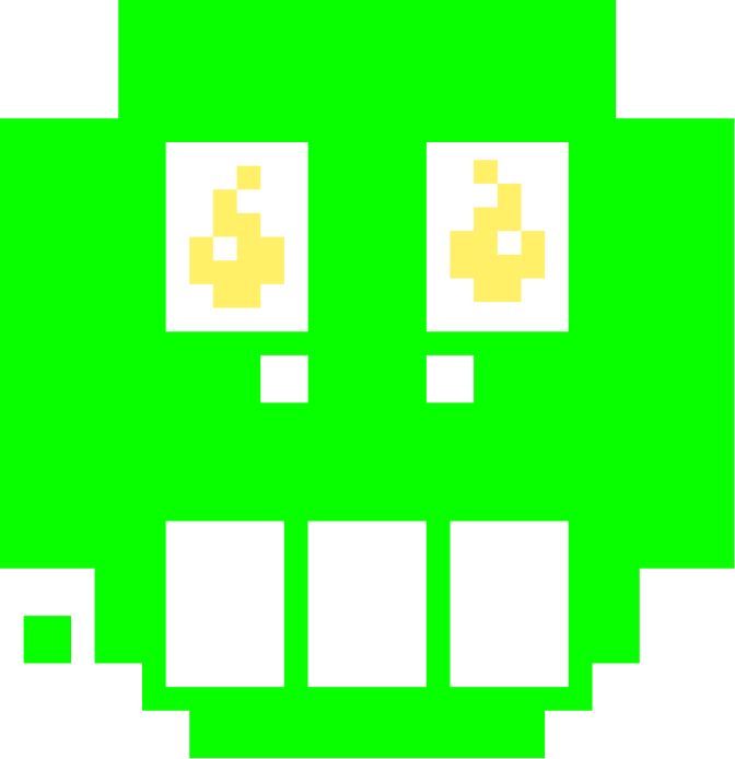 8-bit lizard skull